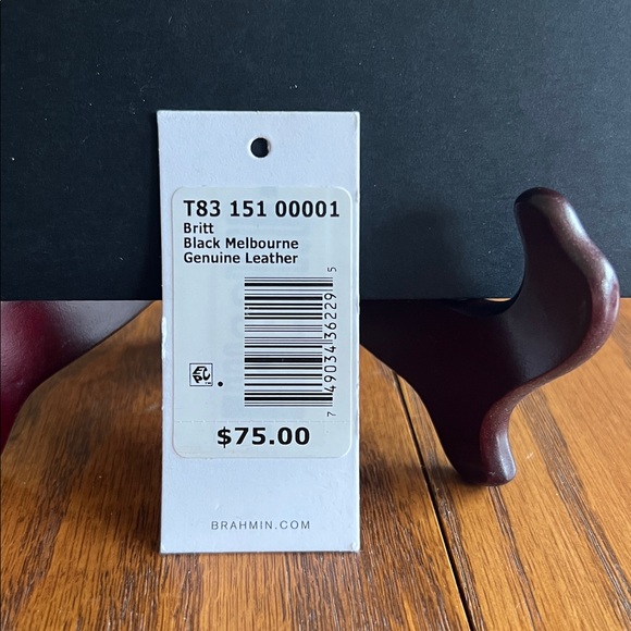 Brahmin Black Britt Melbourne Croc-Embossed Pouch / case. NEW condition - Picture 8 of 8